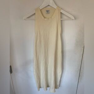 Sunday Best Cream Ribbed Dress